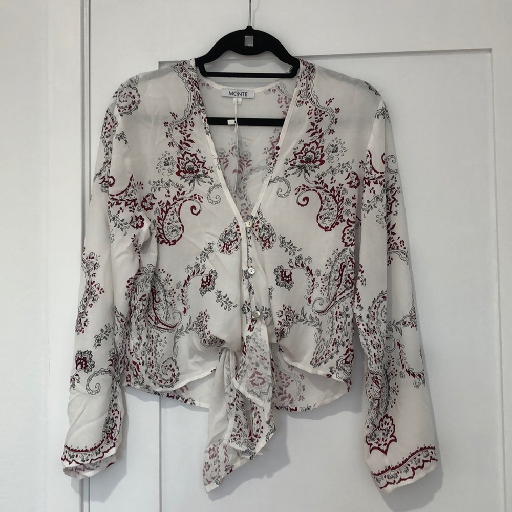 Monte tie front blouse, brand new!